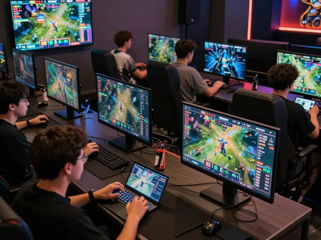 Players engaging in strategic betting at tr88 club esports hub showcasing live match action.
