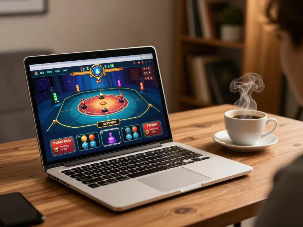 Experience the thrill of online gaming with liên minh okwin's interactive casino setup highlighting excitement and comfort.
