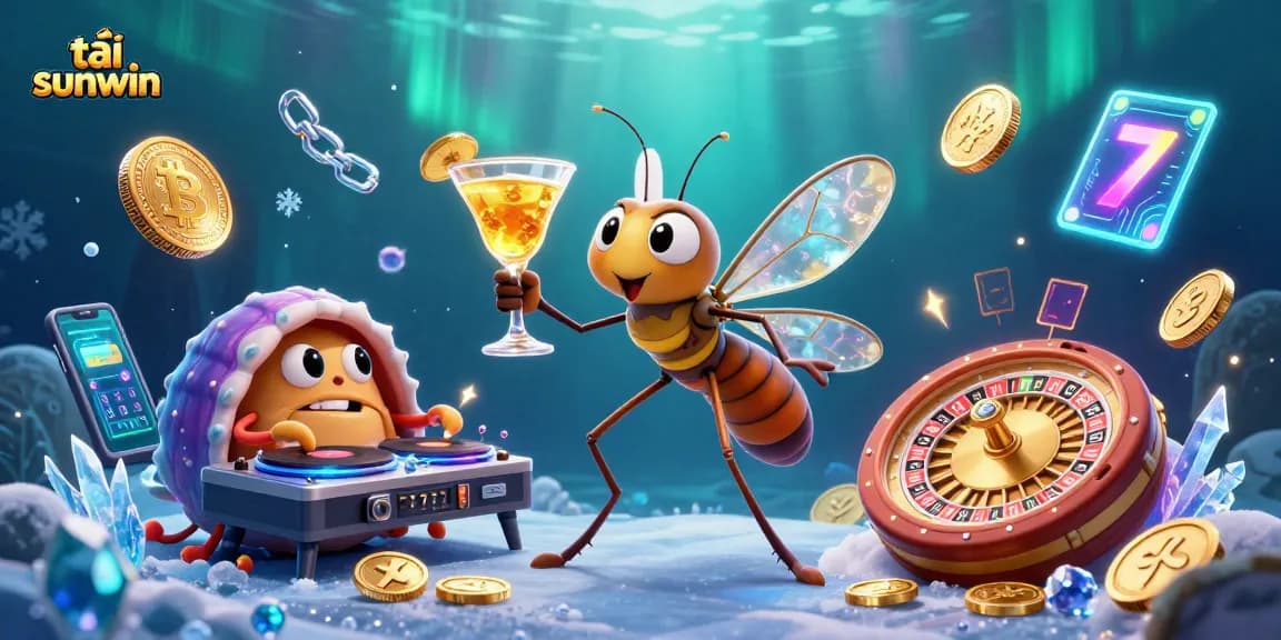 Engage with tải sunwin through this vibrant casino scene featuring unique characters and dynamic elements.