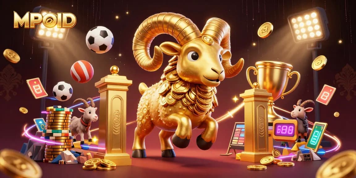 Experience excitement and winning with MPOID’s vibrant gaming scene illustrated.