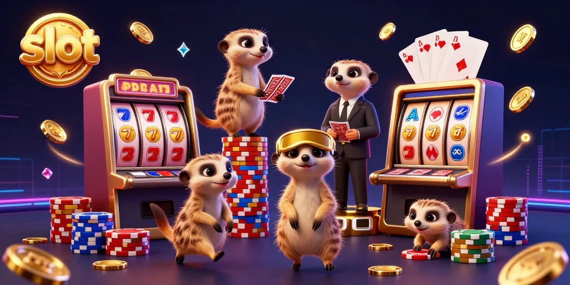Bermain slot dengan karakter meerkat di kasino virtual yang penuh harta.