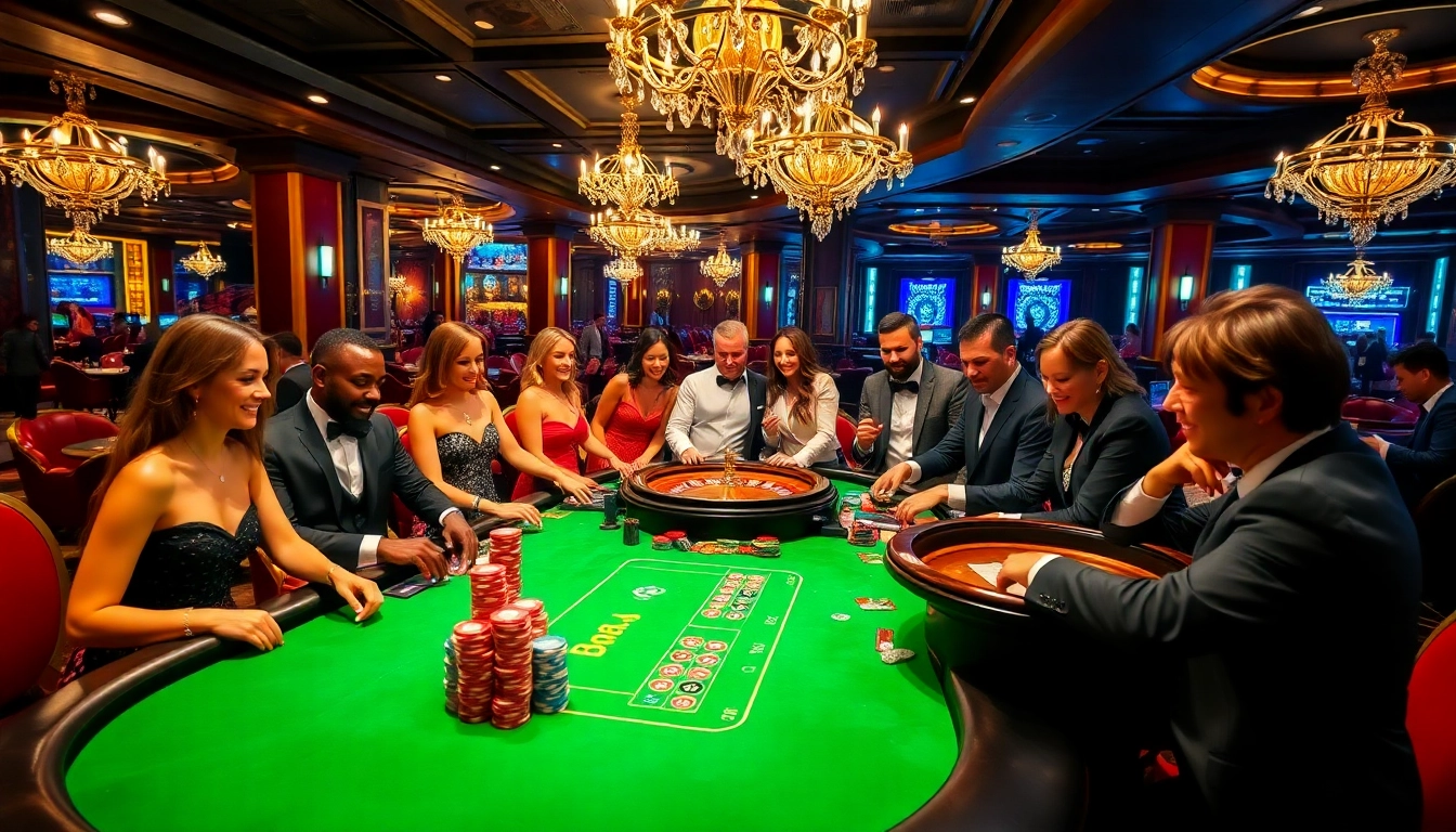 Experience the thrill of high-stakes poker at 8day casino with colorful chips and luminous ambiance.