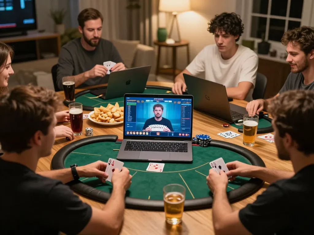Pemain menikmati permainan poker virtual di Armorbet, fokus pada strategi dan kompetisi yang bersahabat dalam suasana yang nyaman