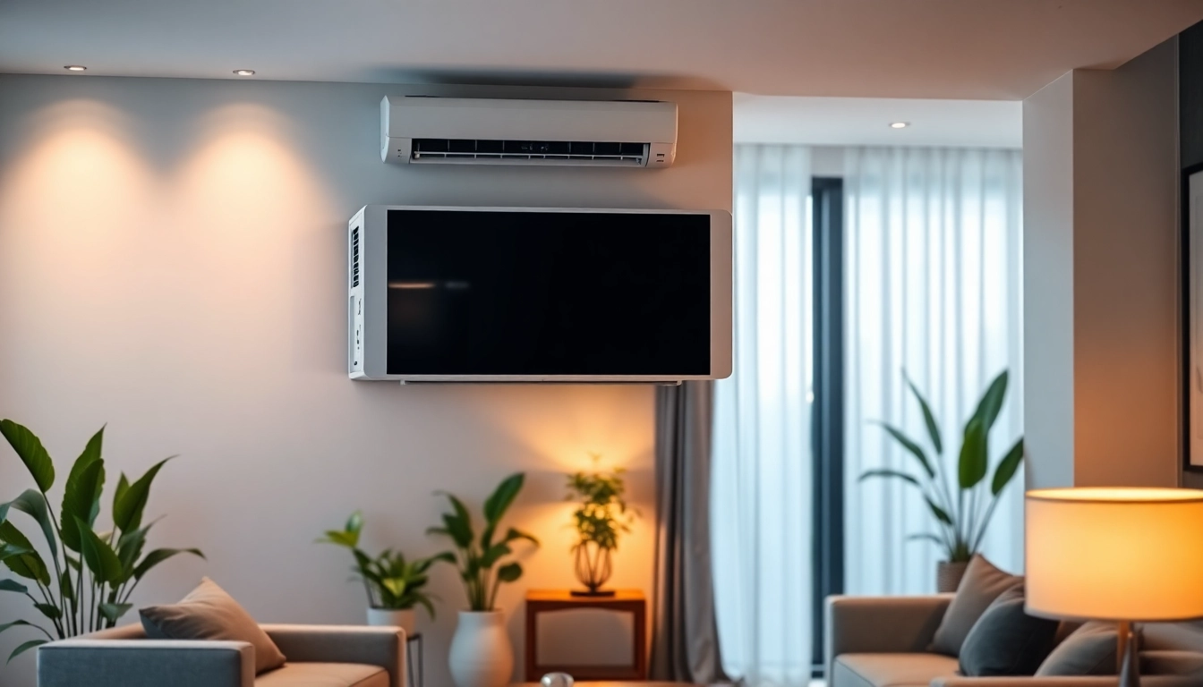 Install a daikin mini split ac in a cozy living room setting to enhance comfort.