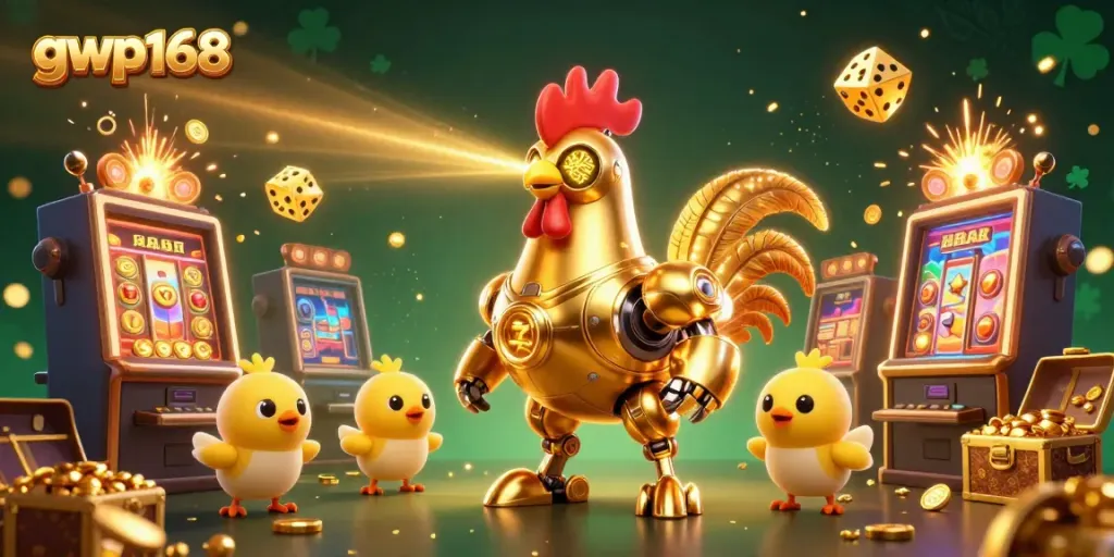 GWP168: Menangkan jackpot besar dengan permainan slot dan robot emas yang menarik.