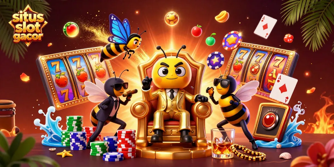 Experience the excitement of situs slot gacor with dynamic slot reels and vibrant casino elements.