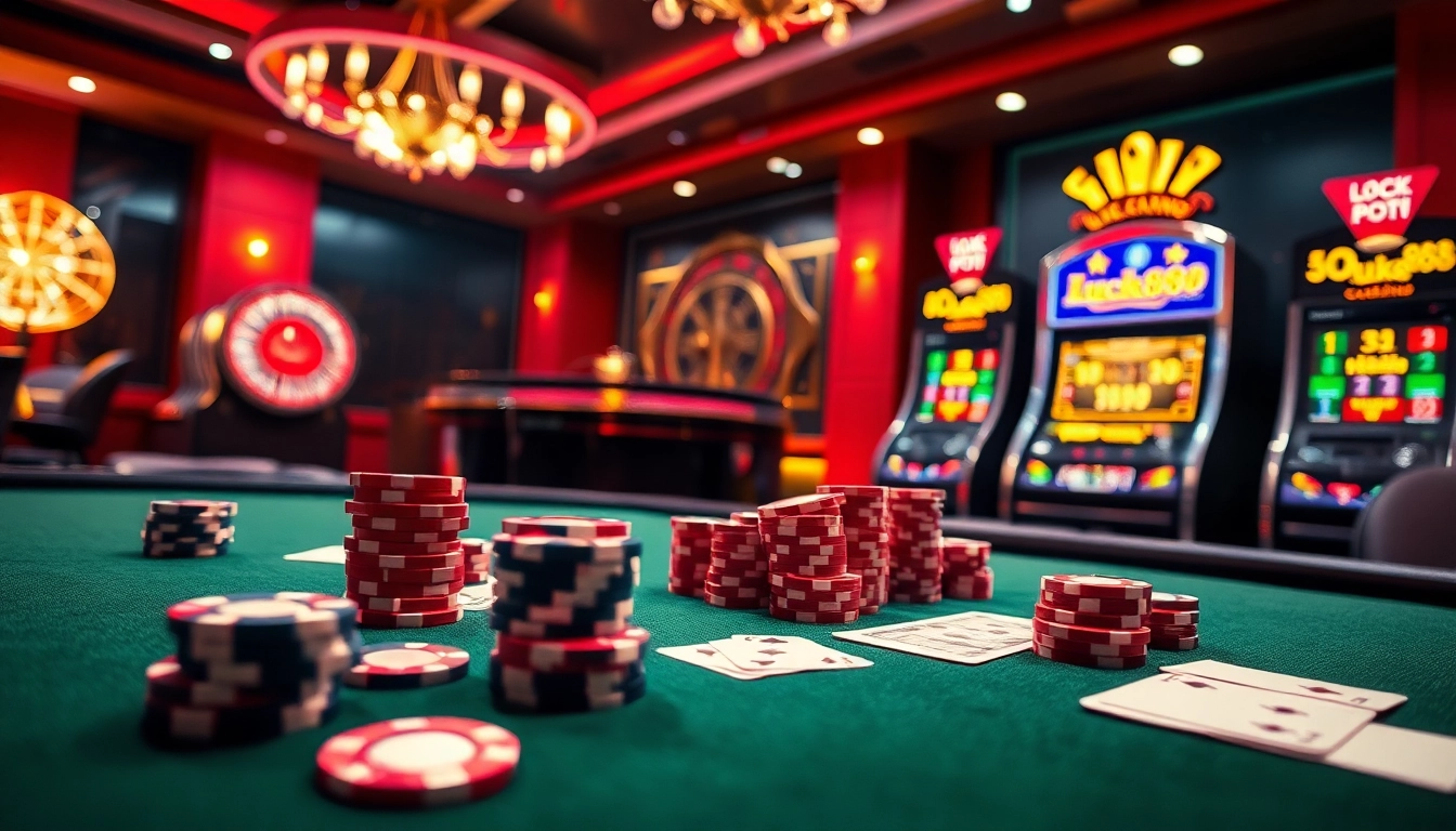 Experience the thrill of luck888 with vibrant casino games and luxurious poker setups.