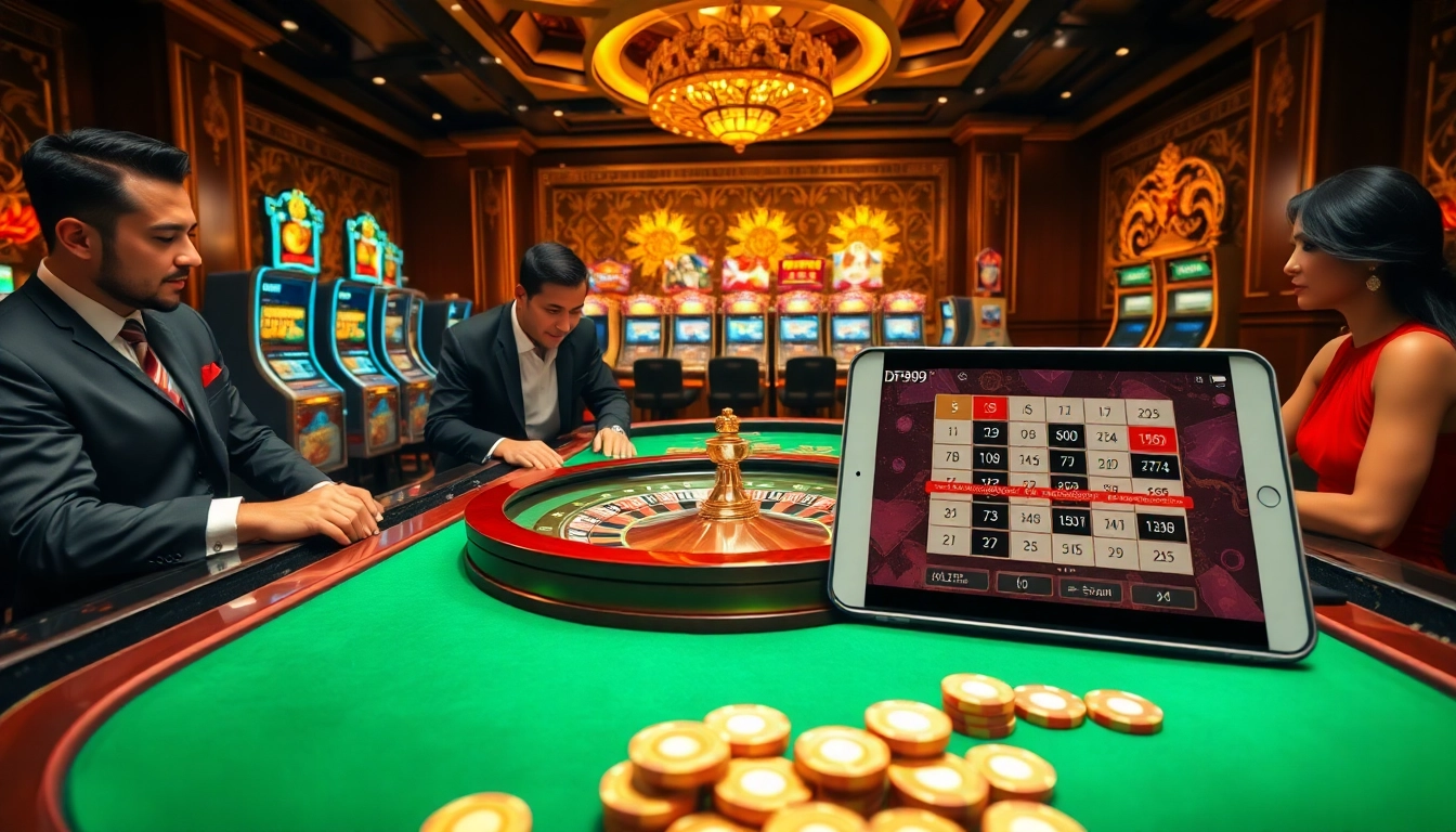 Experience the excitement of DF999 with thrilling roulette action and luxurious casino vibes.