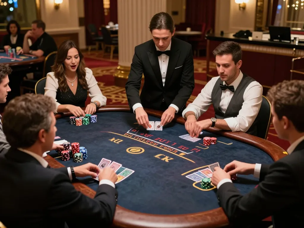 Tham gia trò chơi blackjack chiến lược tại sòng bạc LUCK8, với những người chơi năng động và dealer chuyên nghiệp.