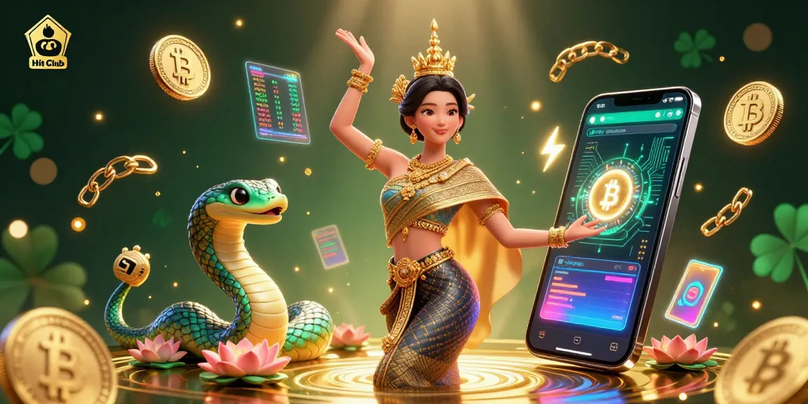 Engage with Hit Club's vibrant casino experience featuring dancing characters and dynamic crypto elements.