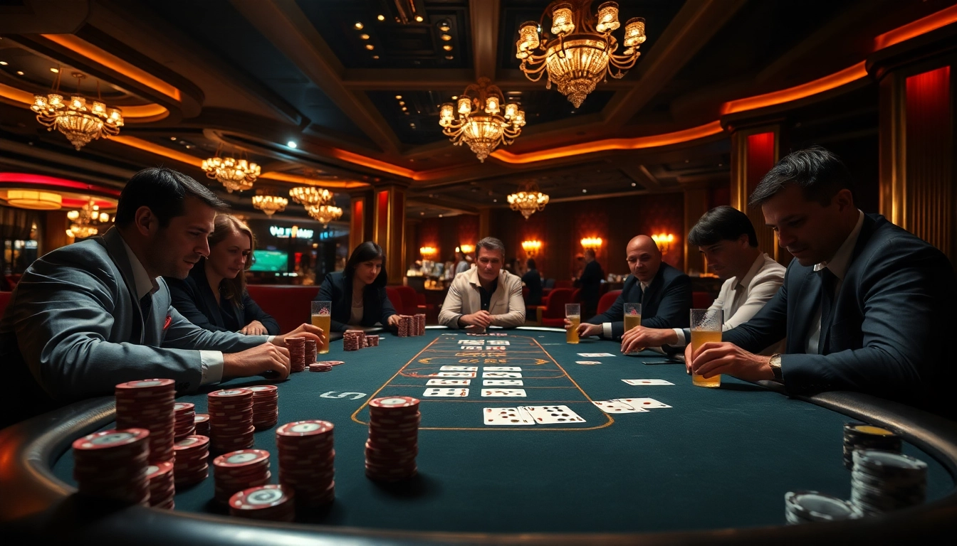 SBOBET menawarkan pengalaman kasino yang mendebarkan di meja poker dengan pencahayaan dramatis.