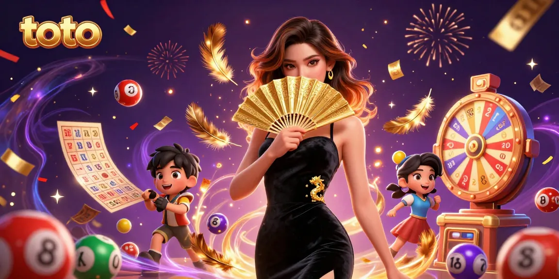 Play thrilling toto games with colorful lottery balls and captivating visuals in an exciting casino scene.
