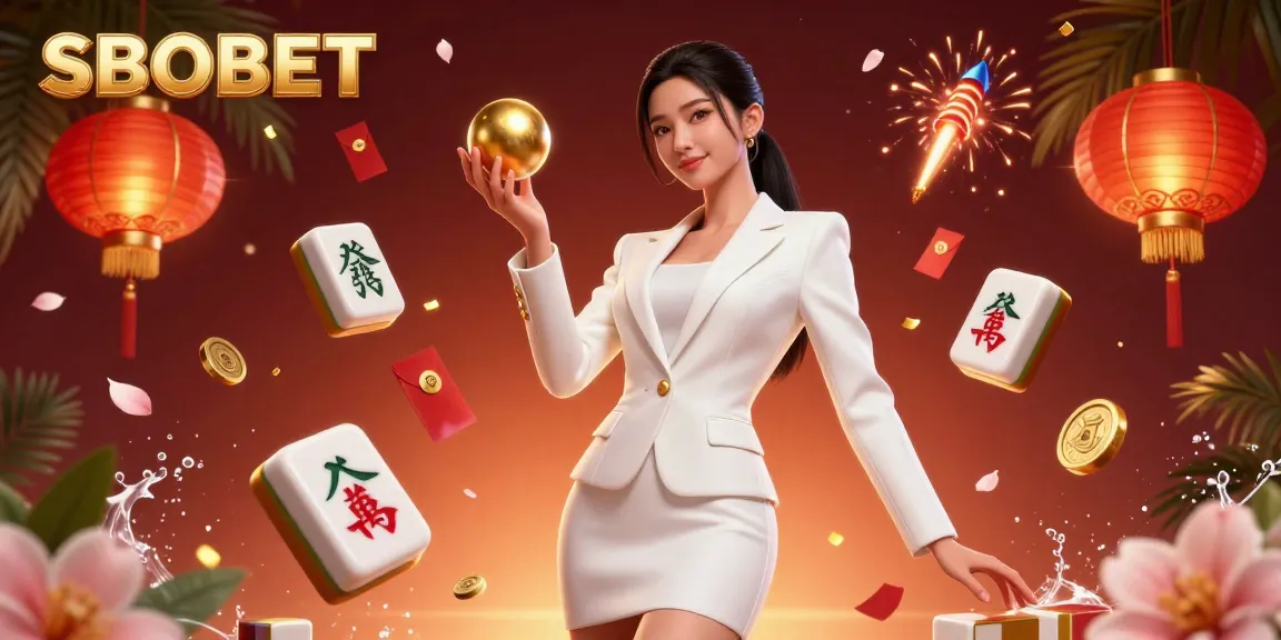 SBOBET offers an engaging sports betting experience with a luxurious Asian theme, showcasing vibrant casino elements.