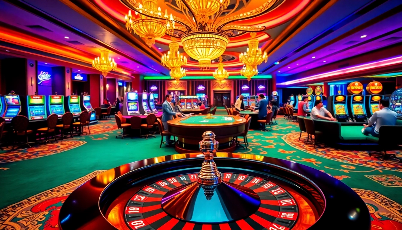 Experience the thrills of pg88 with vibrant casino action and lively players at the roulette table.