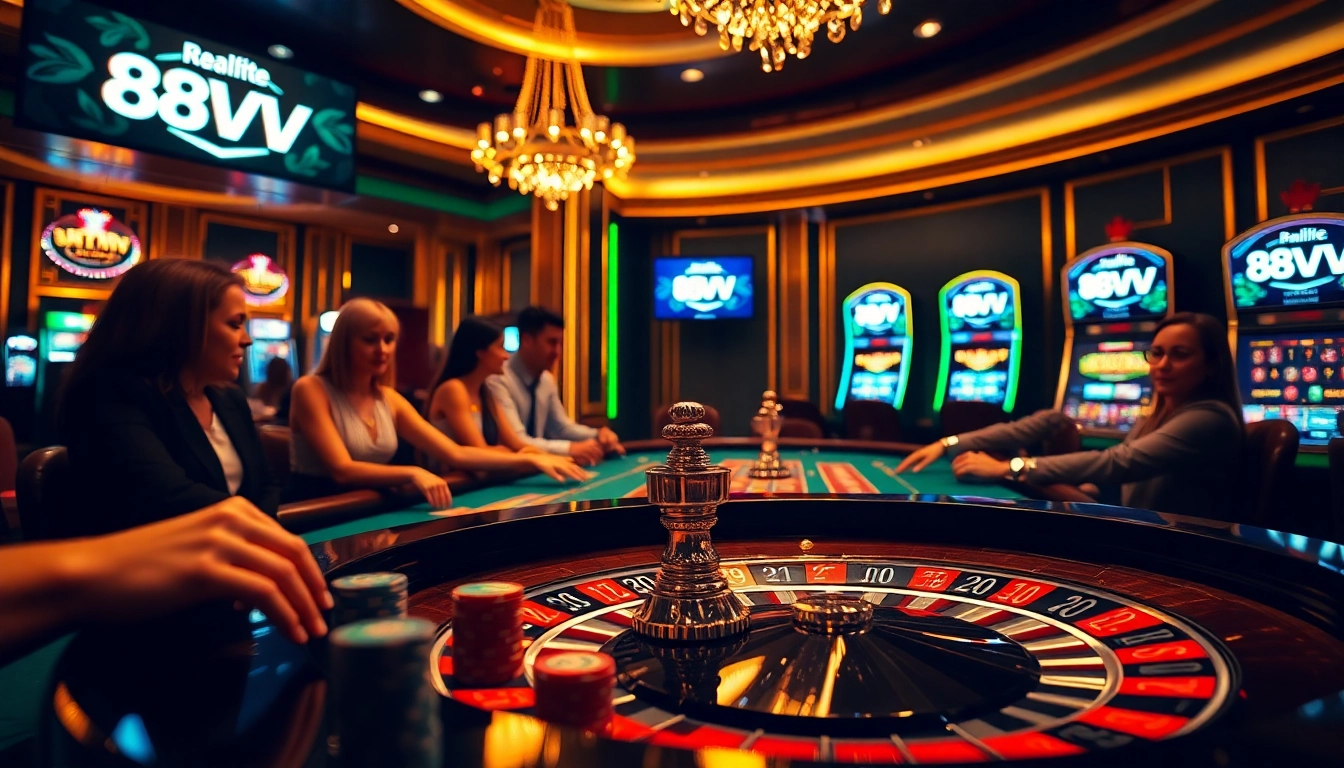 Experience the thrill of winning with 88VV at an exciting casino table.