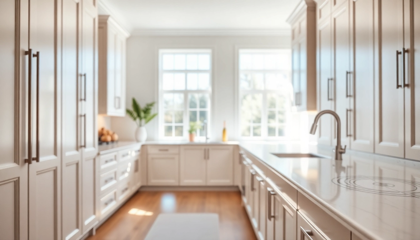 Cabinet Refacing Saint Petersburg FL showcases elegantly refaced kitchen cabinets in a bright, inviting space.