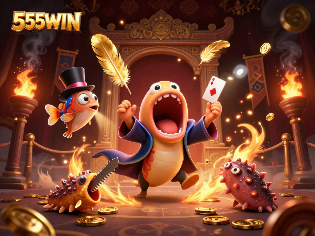 Experience the magic with 555WIN’s engaging underwater casino adventure featuring unique characters and dynamic elements.