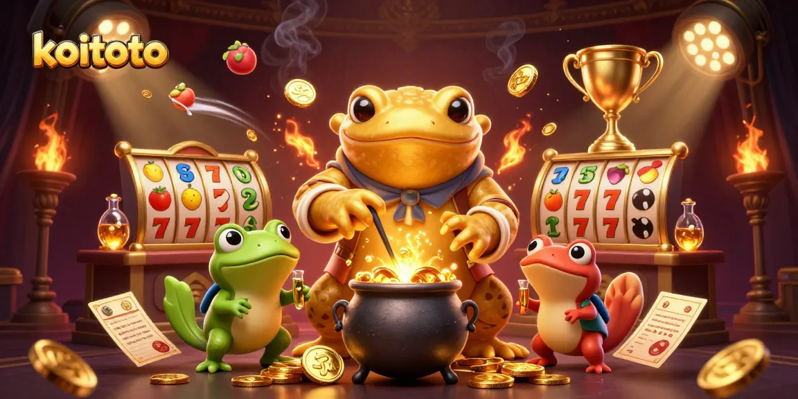 Koitoto, the dynamic online slots platform, offers a vibrant illustration of game excitement and gold rewards.