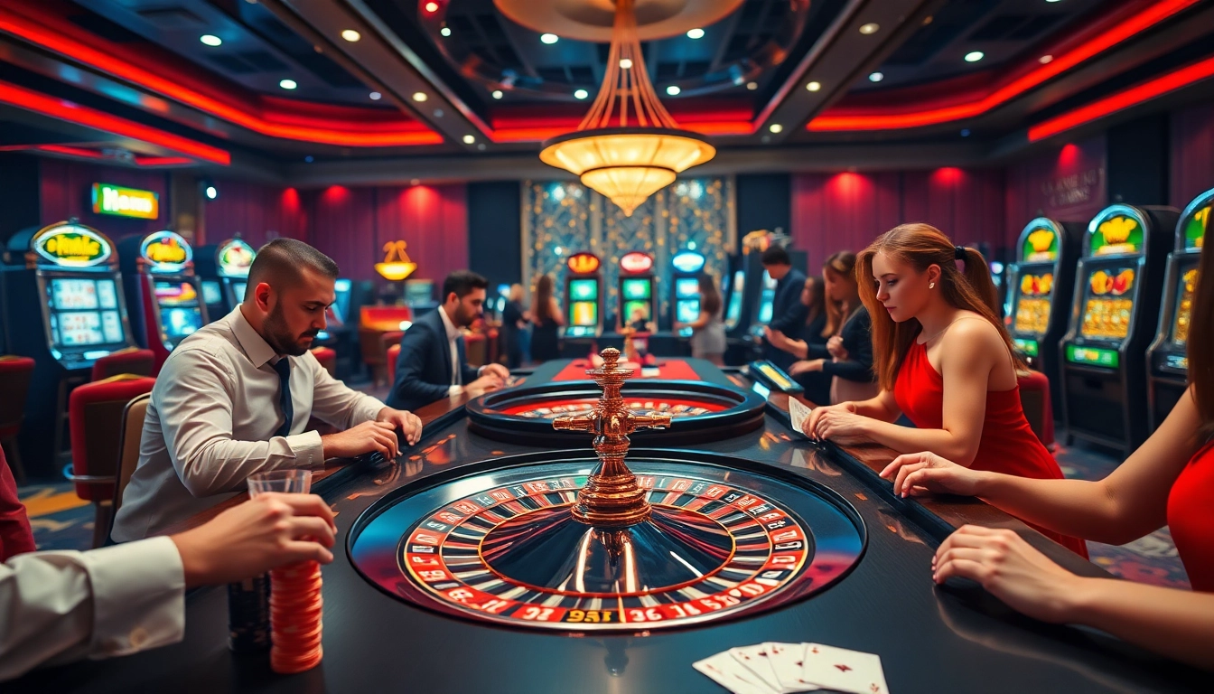 Experience thrilling casino gameplay with hz88 at an upscale roulette table.