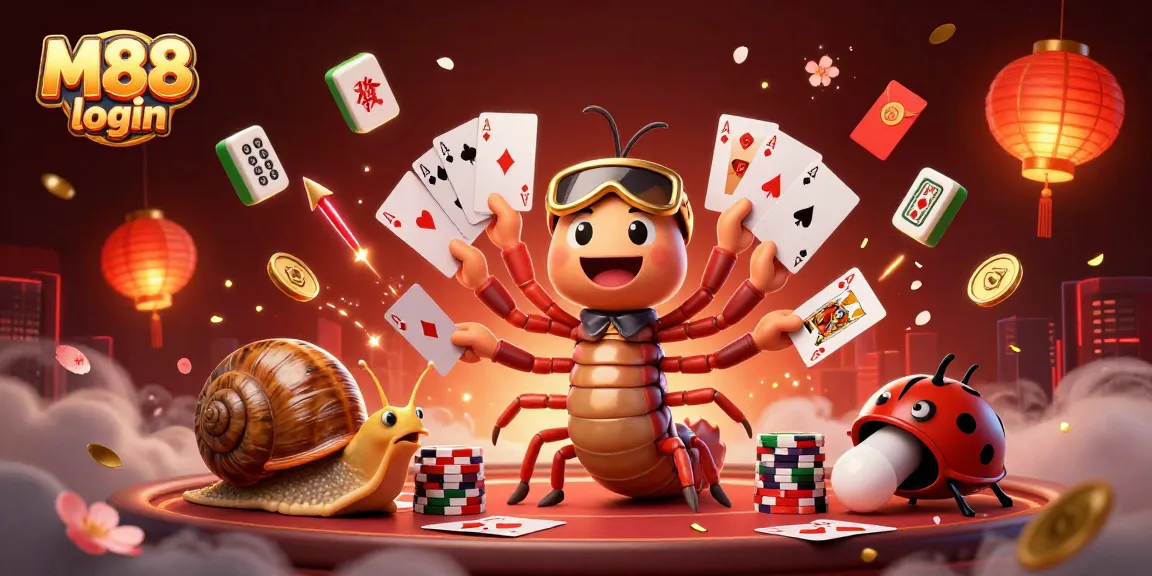 Engage with M88 login to join thrilling card games, showcasing excitement in a vibrant casino atmosphere.
