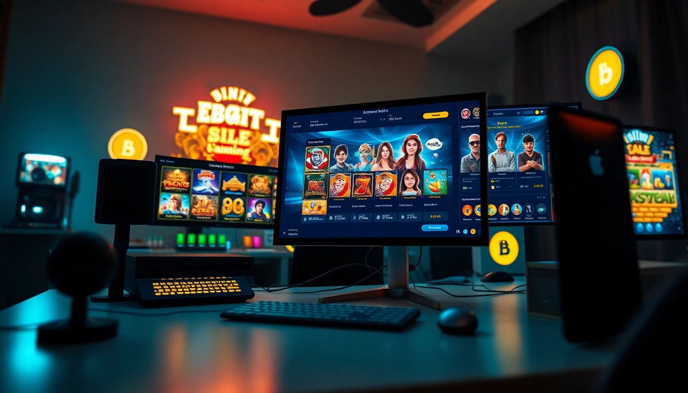 Engaging online gaming setup on asupantoto showcasing vibrant slot games and community interactions.