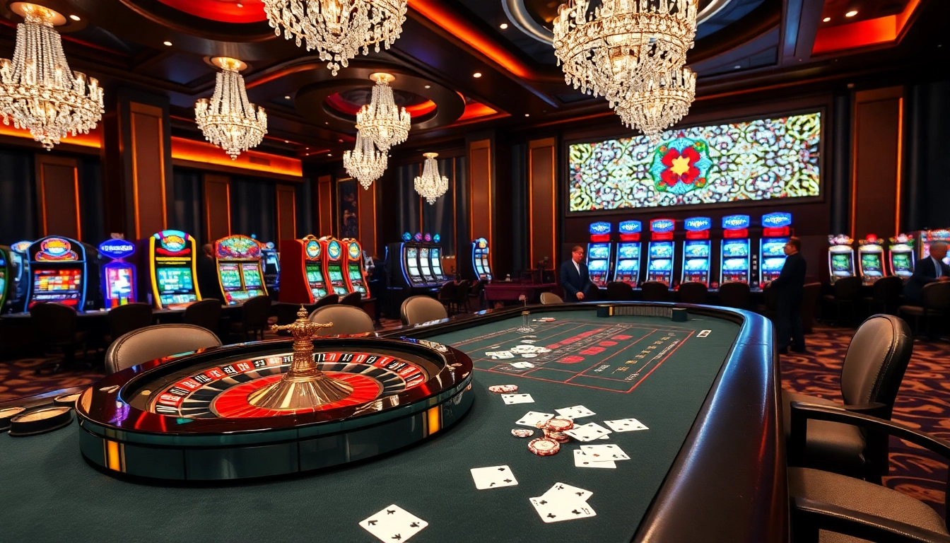 Players enjoying the excitement of BET88 gaming table with roulette and poker chips.