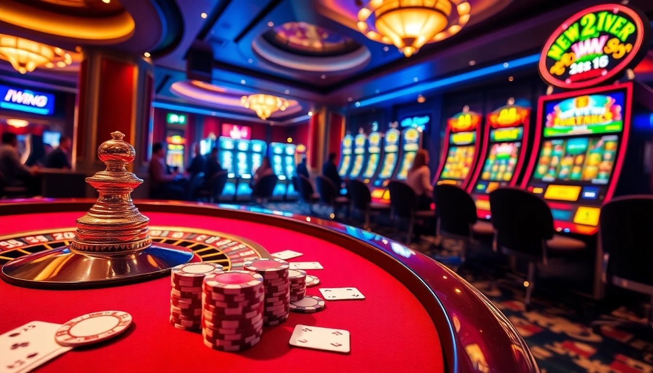 IWIN68 players enjoying high-stakes poker and roulette in a luxurious casino atmosphere.