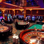 Players engaging in exciting games at OPEN88 casino, featuring vibrant tables and roulette wheels.
