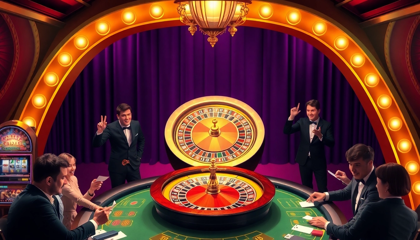 Experience the excitement of tg88 gaming with a vibrant casino scene, featuring roulette, blackjack, and slot machines.