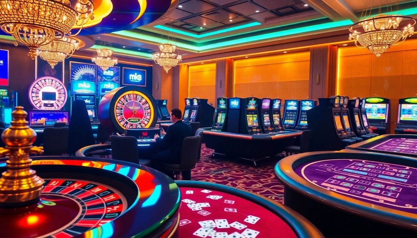 Experience thrilling gameplay at mk8 casino with vibrant tables and exciting slot machines.