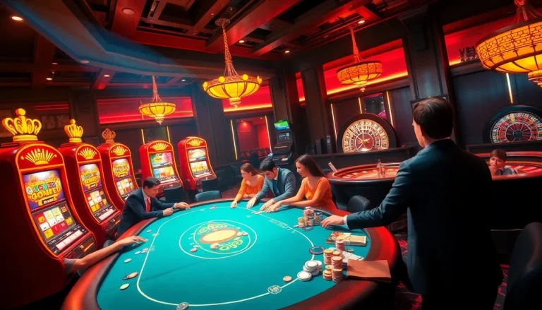 Vaoluoitv offers an exciting glimpse into a lively casino atmosphere with poker, slots, and winning moments.