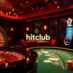 Hitclub players engaging in thrilling casino action at a luxurious gaming table.