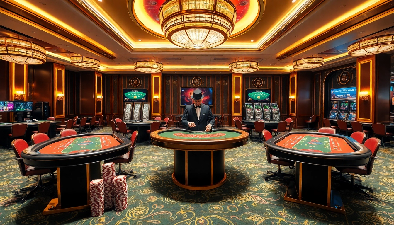 Experience the excitement of AT99娛樂城 with a vibrant casino gaming scene featuring energetic ambience and luxurious elements.