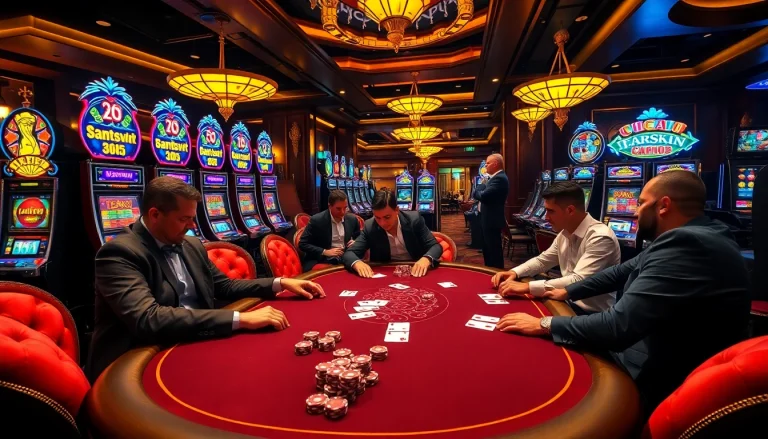 Experience the thrill of poker at GG88, with vibrant tables and excited players engaged in high-stakes action.