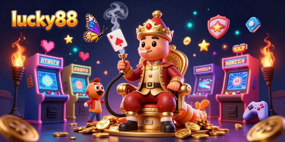 Experience the excitement of lucky88 with a vibrant 3D casino illustration representing dynamic gameplay.
