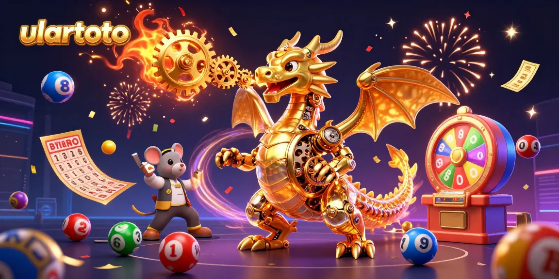 Engage with ulartoto's exciting gambling experience featuring vibrant colors and dynamic lottery elements.