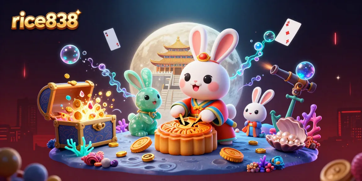 Experience excitement with rice838's vibrant gambling scene featuring animated characters and immersive gaming elements.