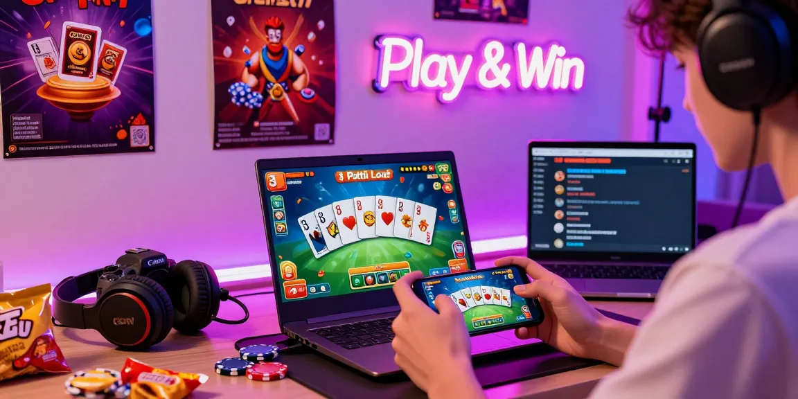 Engaging 3 Patti Loot gaming experience with colorful graphics and a lively setup showcasing how to go here for fun.