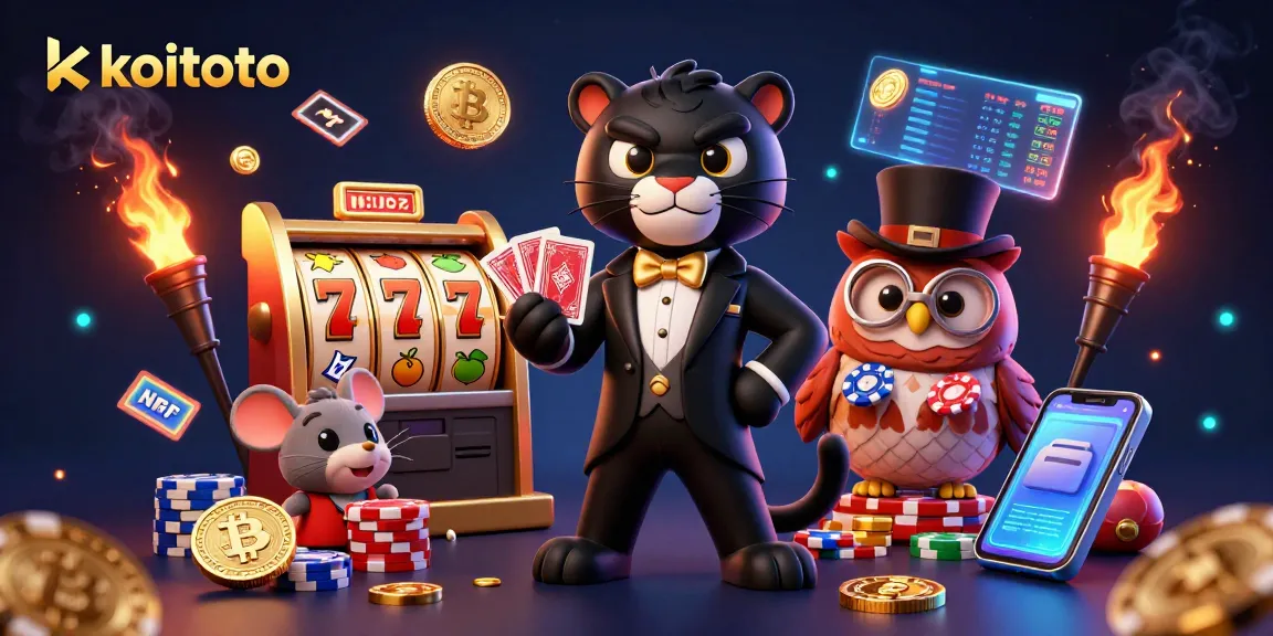 Koitoto offers a captivating casino experience with stylish characters and rich slot game elements.