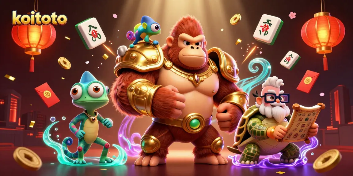 Koitoto players winning with dynamic casino games, featuring vibrant 3D characters and rich gambling elements.