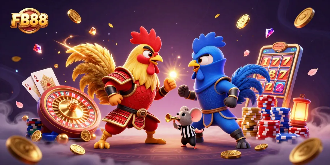 Engage in epic battles at FB88 with thrilling rooster fights and dynamic casino elements.