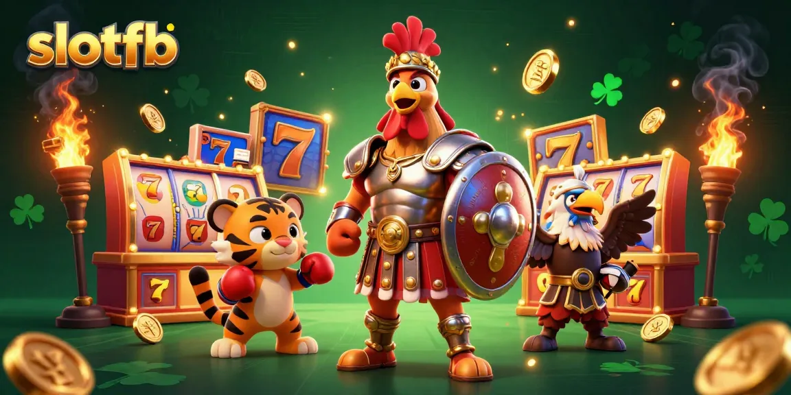 Menangkan jackpot slotfb di arena kasino yang ceria dengan simbol keberuntungan dan karakter 3D yang mengesankan.