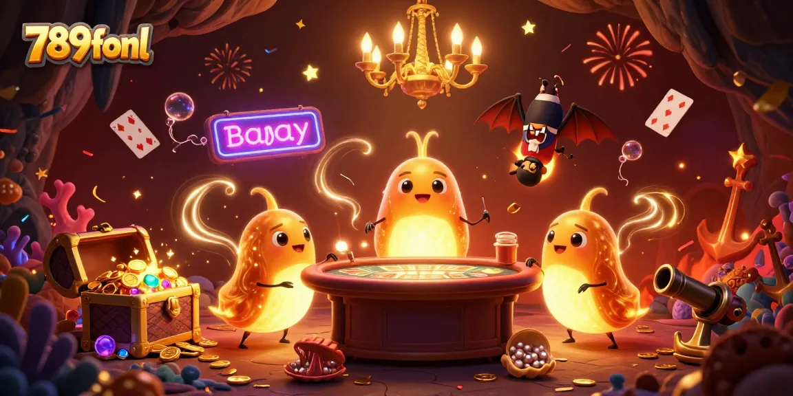 Experience thrilling gameplay at 789fonl with vibrant casino elements and illuminated glowworms in a captivating underwater setting.