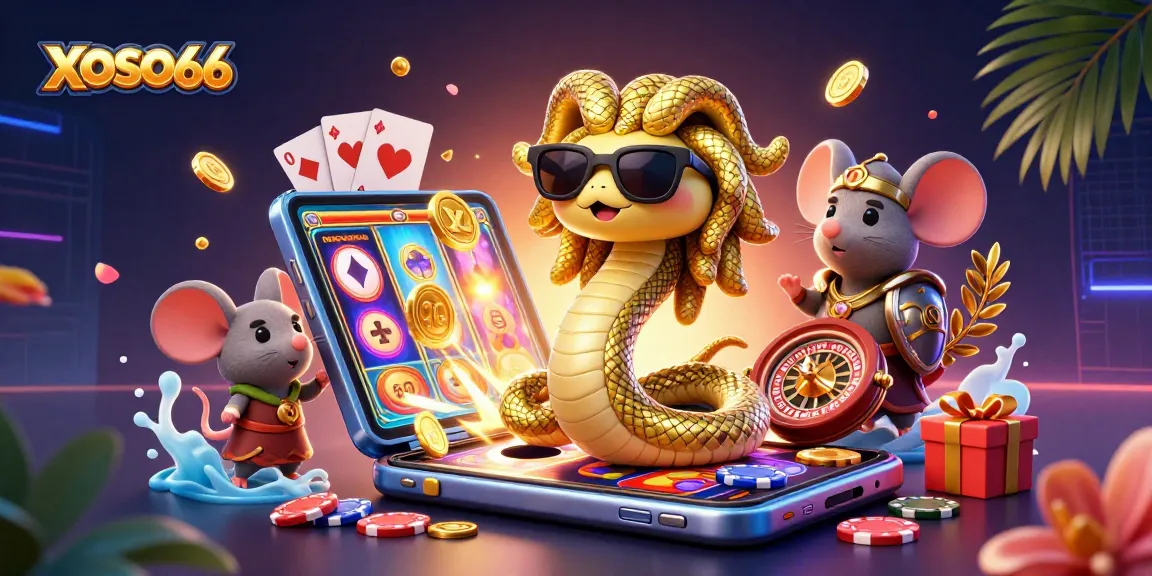 Experience the XOSO66 casino excitement with Medusa, a warrior mouse, and dynamic slot games.